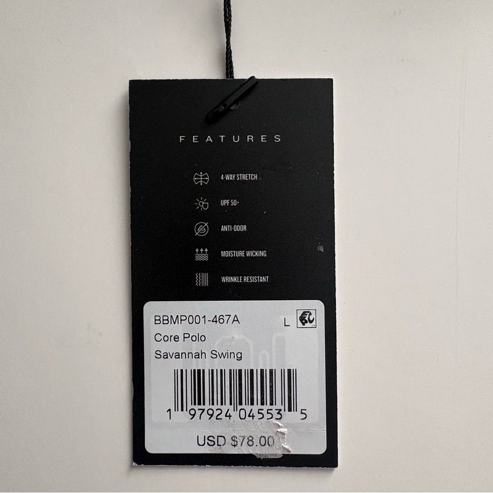 Men’s Bad Birdie Golf Savannah Swing Abstract Floral Performance Polo L MSRP $78 - Picture 4 of 7